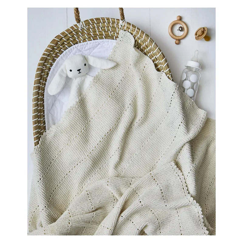 Couvertures au tricot pour bébé