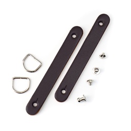 Miyako - Lot de 2 fermoirs ou attaches (Noir)