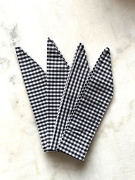 Miyako - noeuds tissu (carreaux noir et blanc)