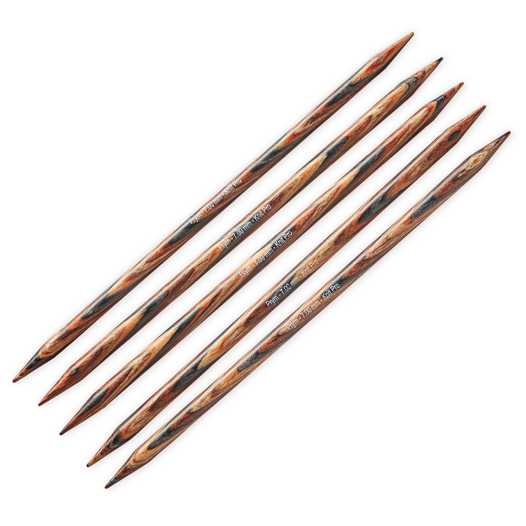 Aiguilles double pointes en bois naturel 20 cm - Knit Pro (3 mm)