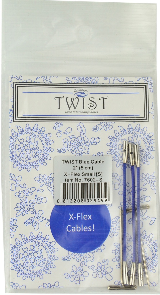 Câble pour aiguilles interchangeables Twist Small Bleu - ChiaoGoo (5 cm)