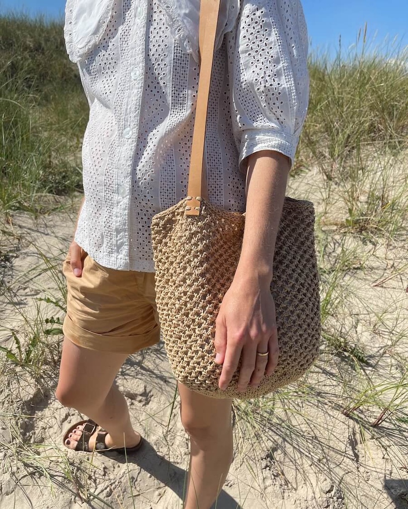 Petite Knit - Anses pour French market bag - brun clair 