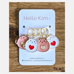 Marqueurs - Hello Kim (Chats coeur)