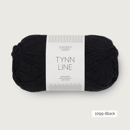 Sandnes Garn - Tynn line (1099 noir)
