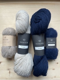 KIT Lace Loop Sweater  (XS, Beige/bleu marine)