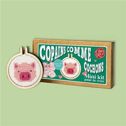 Mini Kit Point de Croix (Copains comme cochons)