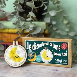 Mini Kit Point de Croix (Je décrocherai la lune pour toi)