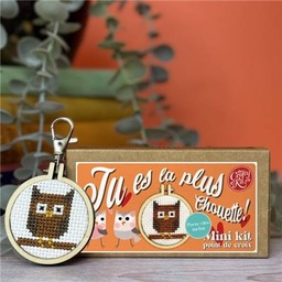 Mini Kit Point de Croix (Tu es la plus chouette!)