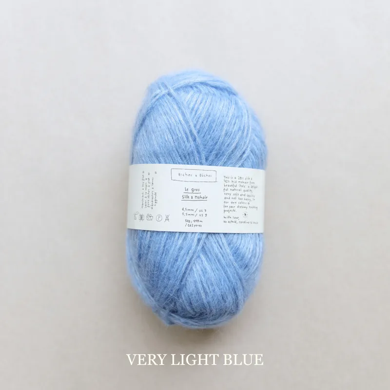 Biches et bûches - Le Gros Silk & Mohair (Bleu clair)