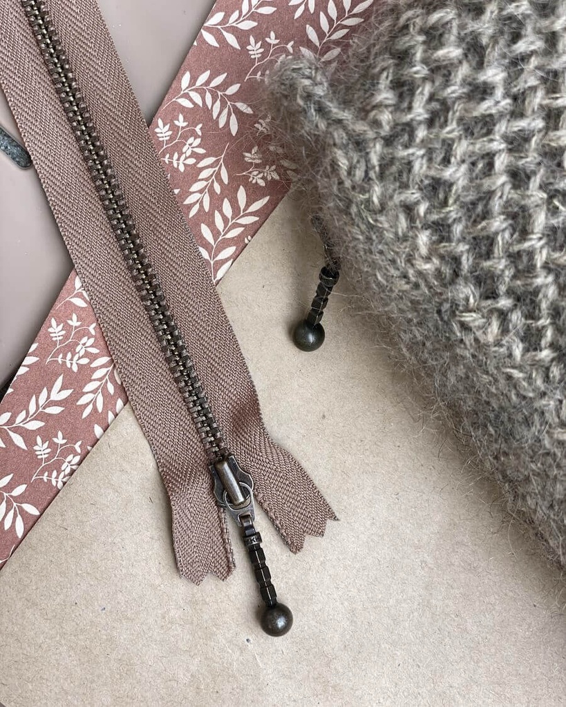 Petite Knit - Fermeture éclair 23 cm (Ecume)