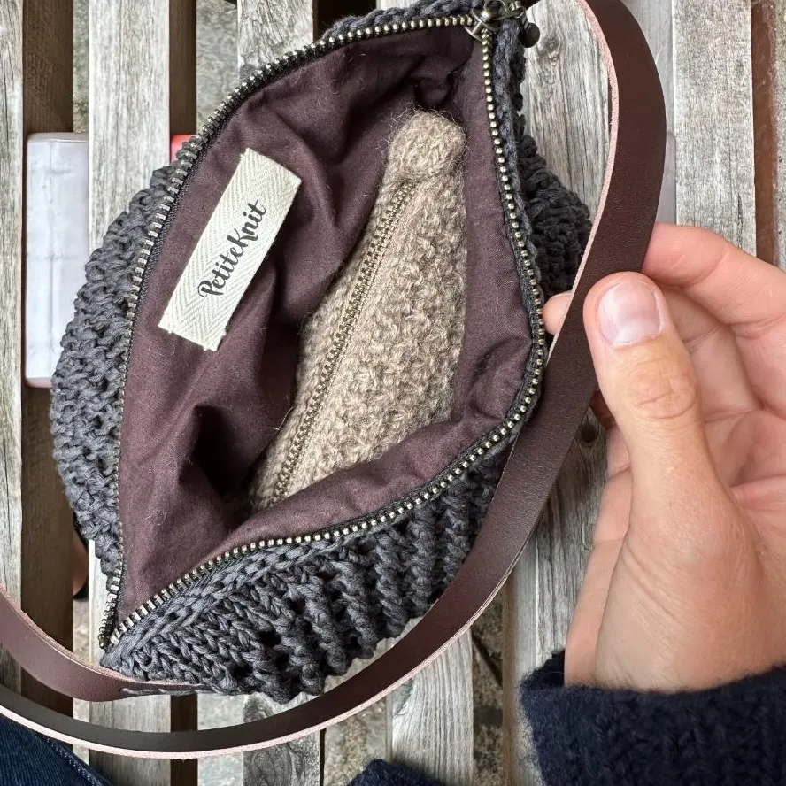 Petite Knit - Doublure pour sac à fond rond 58 cm (Brun)