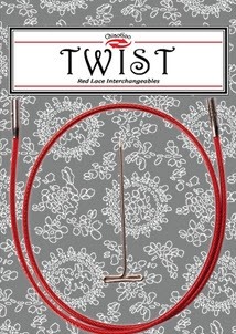 Câble pour aiguilles interchangeables Twist Mini Rouge - ChiaoGoo (35 cm)