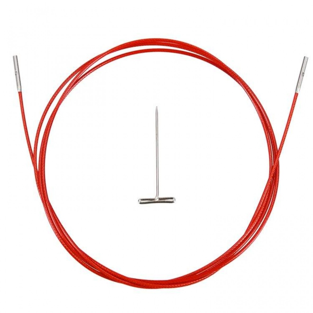 Câble pour aiguilles interchangeables Twist Small Rouge - ChiaoGoo (35 cm)