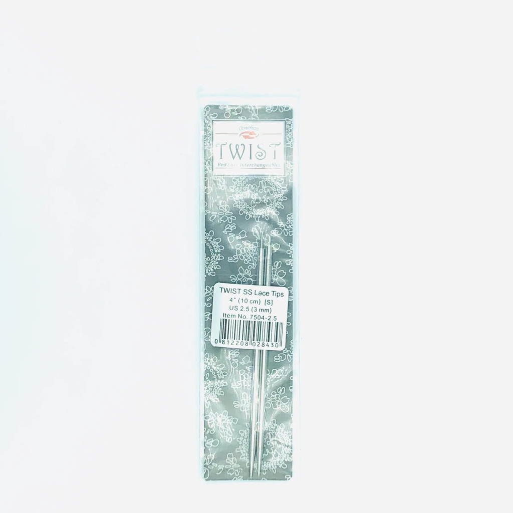 Aiguilles interchangeables Twist SS Lace Small 10 cm (2,75 - 5 mm) - ChiaoGoo (3 mm)
