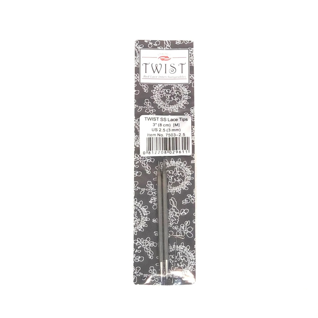 Aiguilles interchangeables Twist SS Lace Mini 8 cm (2 - 3,25 mm) - Chiaogoo (3 mm)