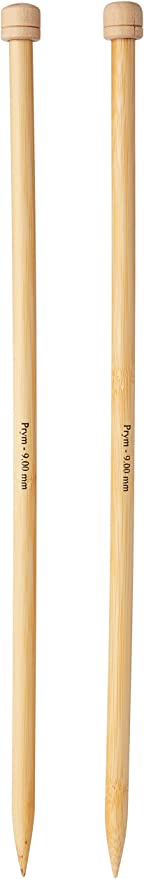 Prym - Aiguilles droites bambou 33 cm