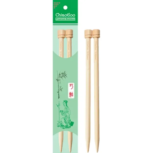 Aiguilles droites Bambou - ChiaoGoo (18 cm, 3,50 mm)