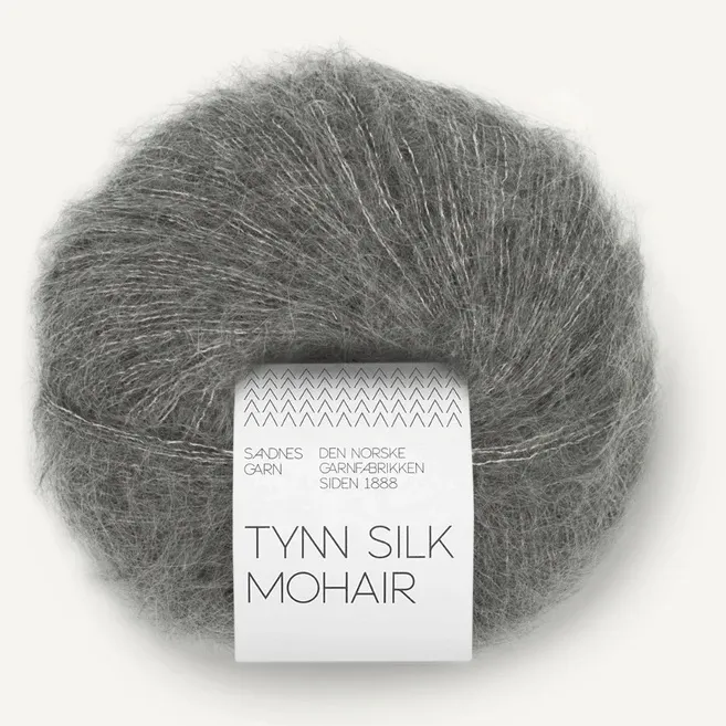 Sandnes Garn - Tynn Silk Mohair (1053 Dark Grey Melange)