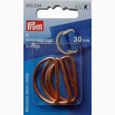 [555 223] Prym - Anneaux demi-ronds argent ancien