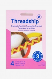 DMC - Threadship Bracelet d'amitié 4 couleurs 6 mètres
