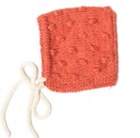 Bonnet Pixie - Petites boules Pamplemousse/blanc
